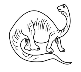 Dinosaur Drawing for kids Vector Line art