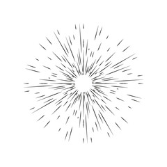random rays circular pattern in flat style