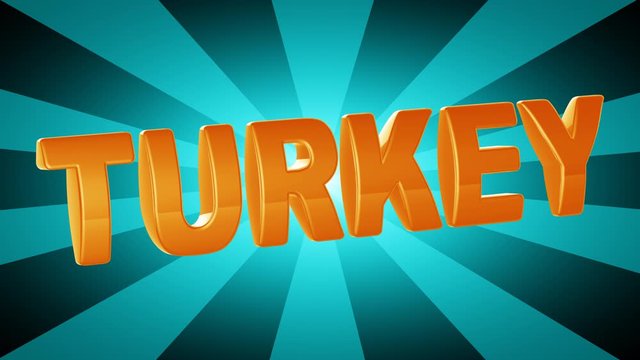 Turkey. Looping footage has 4K resolution. Illustration.