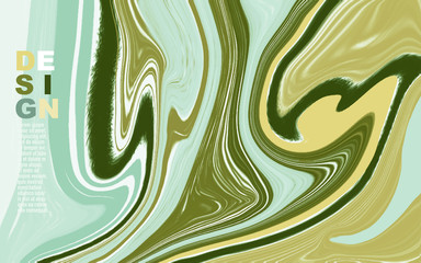Obraz premium Abstract mixed green and yellow waves and swirls texture
