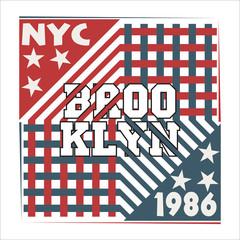New York typography, t-shirt Brooklyn, design graphic