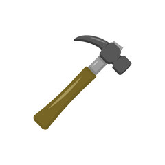 hammer color icon, isolated in flat style