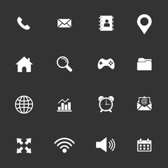 website icon set vector design symbol contact us