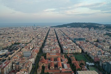 Obraz premium Barcelone, Avenue Diagonal, Place Francesc Macia, Montjuic