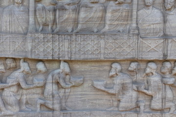 Relief Detail of Servants to the Emperor on Obelisk of Theodosius, Istanbul