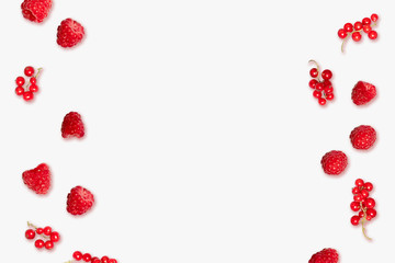 Creative composition with juicy ripe berries on a pink background.