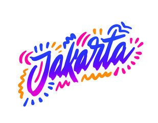 Jakarta typography design vector, for t-shirt, poster and other uses