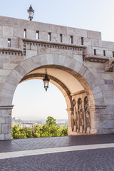 View on the Old Fisherman Bastion and Arch Gallery in Budapest