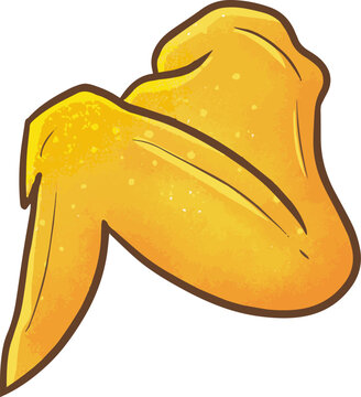 golden fried chicken wing cartoon clip art preview