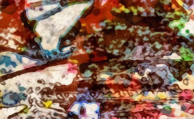 Fototapeta premium Creative painting pictorial art. Colorful wallpaper in modern style. Abstract texture background. Digital artwork for graphic design or pints on canvas. Stock. Can be used as conceptual pattern.