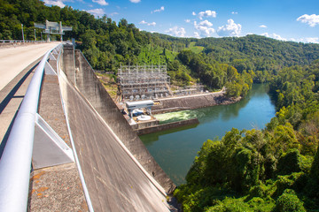 Hiwassee Lake Dam in Murphy, NC USA