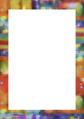 White Frame with Decorated Borders