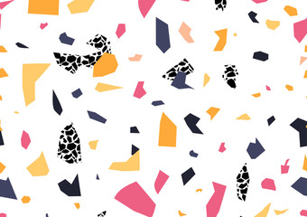 Terrazzo colorful background. Perfect design for posters, cards, textile, web pages. Granite texture.