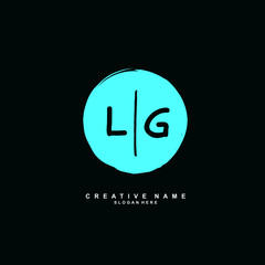 L G LG Initial logo template vector. Letter logo concept with background template.