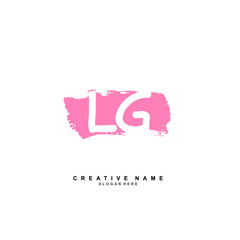 L G LG Initial logo template vector. Letter logo concept with background template.