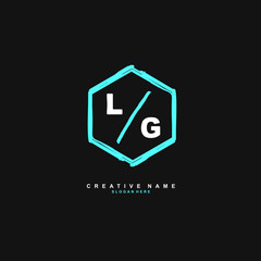 L G LG Initial logo template vector. Letter logo concept with background template.