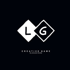L G LG Initial logo template vector. Letter logo concept with background template.
