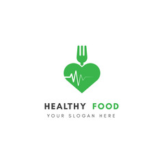 Healthy food logo or icon template
