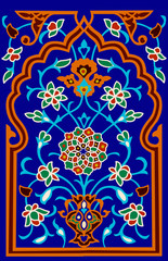 Fragment of the ornament of ceramic cladding