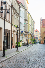 POZNAN, POLAND - September 2, 2019: Street view of Poznan city, Poland