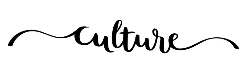 CULTURE brush calligraphy banner with swashes