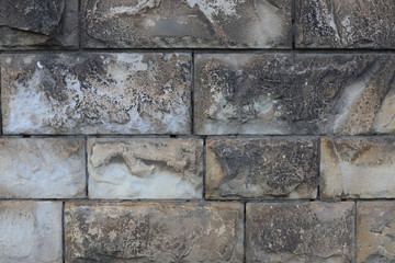 Grey sandstone, decorative stone, building and house wall