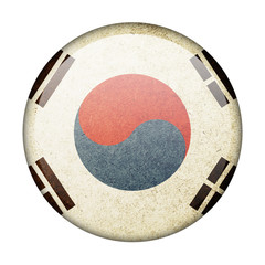 South Korea button flag - 287579141