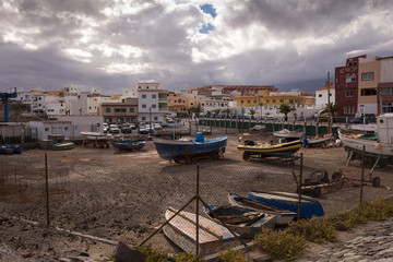 Boats in a small port, Tenerife, Spain