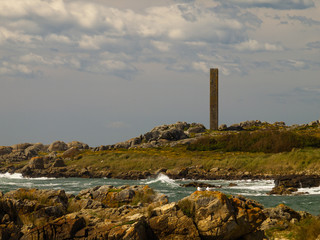View from a pedestrian trail in the North  Atlantic Coatline region of Portugal  - PR7 Trilho do Forte de Pa&ccedil;&ocirc; em Viana do Castelo