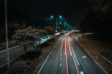 Highway at night