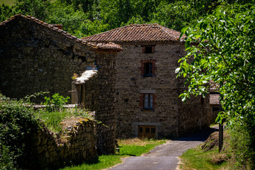 Stonebuilding in frencg farming village no sky