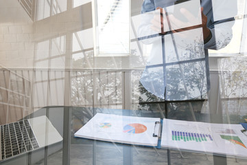 businessman using smart phone. startup man working at workplace