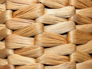 A fragment of a basket woven from water hyacinth