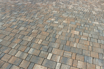 Paving slabs of various shades