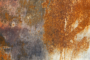 Old Weathered Rusty Corrugated Metal Texture