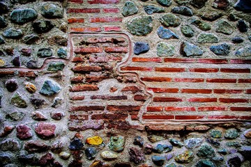 Roman wall in the city of Sofia