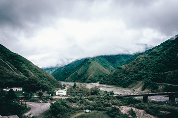 Fototapeta na wymiar small village in the mountains