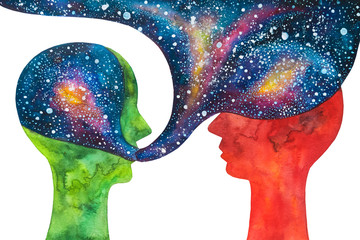 dipinto colorato psicologo e paziente. Terapia © Kateryna Kovarzh