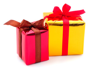 Gift boxes, gifts on a white background isolated.