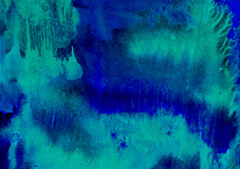 Abstract dark-blue background, watercolor texture - obrazy, fototapety, plakaty