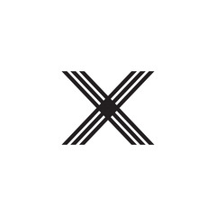 X letter initial logo design vector illustration template