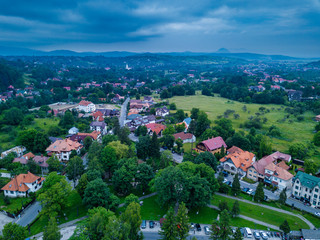 Obraz premium Panoramic view of Brasov city in a summer day in Transylvania, Romania