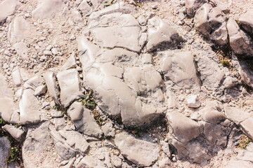 Grey mountain stones texture. Nature material background