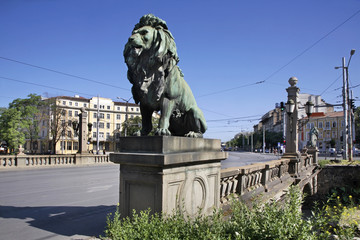 Lavov most (Lions Bridge) in Sofia. Bulgaria