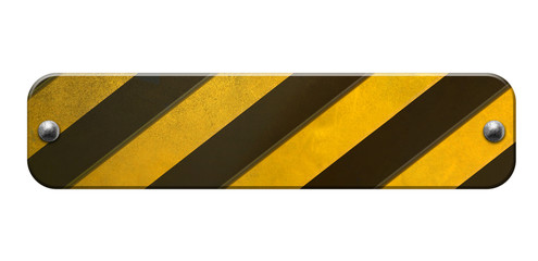Warning sign on white background