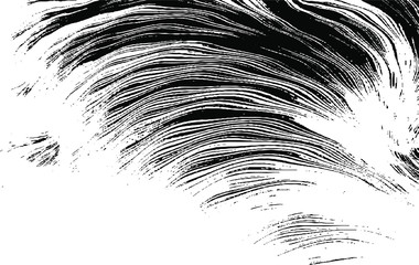 Obraz premium Vector brush sroke texture. Distressed uneven grunge background. Abstract distressed vector illustration. Overlay over any design to create interesting effect and depth. Black isolated on white. EPS10