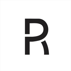 PR logo desigen simple and minimalist
