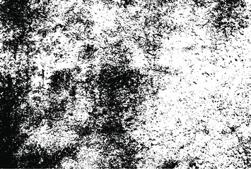 Aged wall texture. Grainy messy overlay of empty, aging, scratched wall. Grunge rough dirty background. Vector Illustration. Black isolated on white background. EPS10.