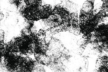 Aged wall texture. Grainy messy overlay of empty, aging, scratched wall. Grunge rough dirty background. Vector Illustration. Black isolated on white background. EPS10.