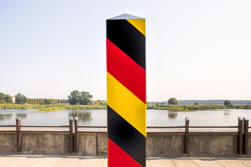 german border German landmark with flag colors